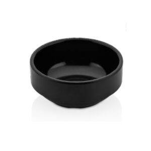 MELAMIN jam tálka 6 cm FEKETE