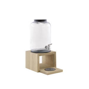 APS üveg italadagoló natúr fa talp 3,8l VALO