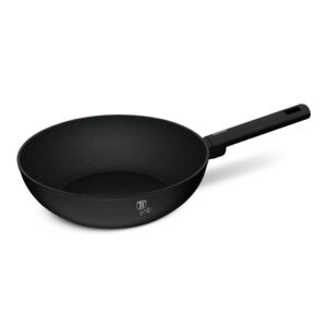 MATTE BLACK bev.wok 28 cm indukciós