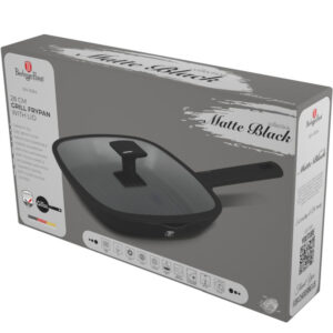 MATTE BLACK bev.grill serpenyő+fedő 28 cm ind.dob