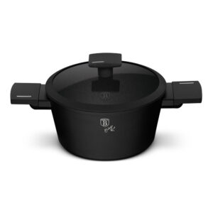 MATTE BLACK bev. lábos+ü.fedő 20cm 2,5l indukciós