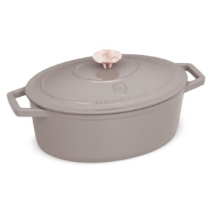 TAUPE öntöttvas ovál sütőtál+fedő 26x7,5cm 2,75l