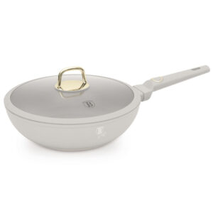SAHARA bev.wok nyeles +üveg fedő 28 cm ind.