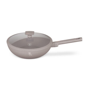 TAUPE bev.wok nyeles +üveg fedő 28 cm ind.