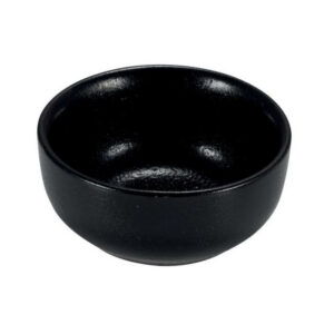 STONEWARE RUPIS BLACK kínáló kerek 6,5x3cm