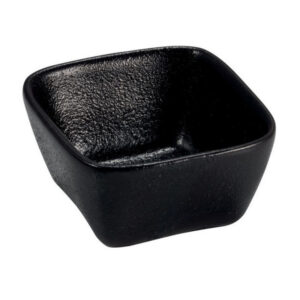 STONEWARE RUPIS BLACK kínáló szögl. 6x6x3cm