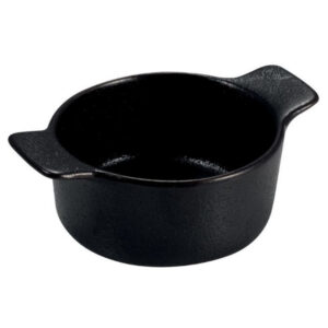 STONEWARE RUPIS BLACK lábos kerek 7x10x4cm MINI