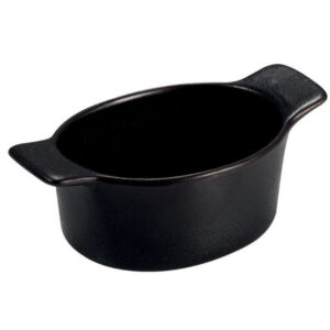 STONEWARE RUPIS BLACK lábos ovál 5,5x10x4cm MINI