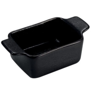 STONEWARE RUPIS BLACK lábos szögl. 5x10x4cm MINI