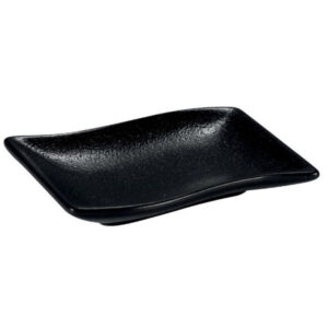 STONEWARE RUPIS BLACK kínáló hullámos 9x7x1,5cm
