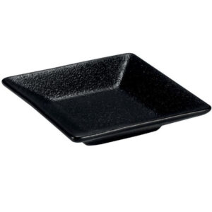 STONEWARE RUPIS BLACK kínáló szögl. 8x8x2cm