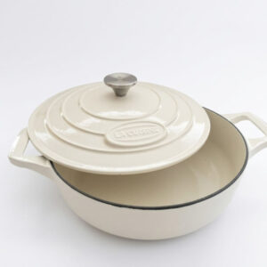 CREAM önt.vas lábos 26x12cm 4,75l + fedő