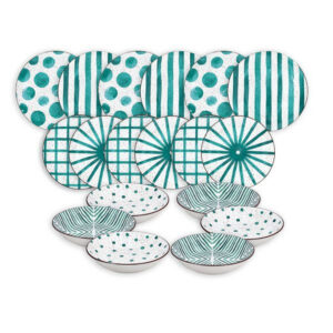 MOON TEAL MIRAGE porc. étkészlet 18 db